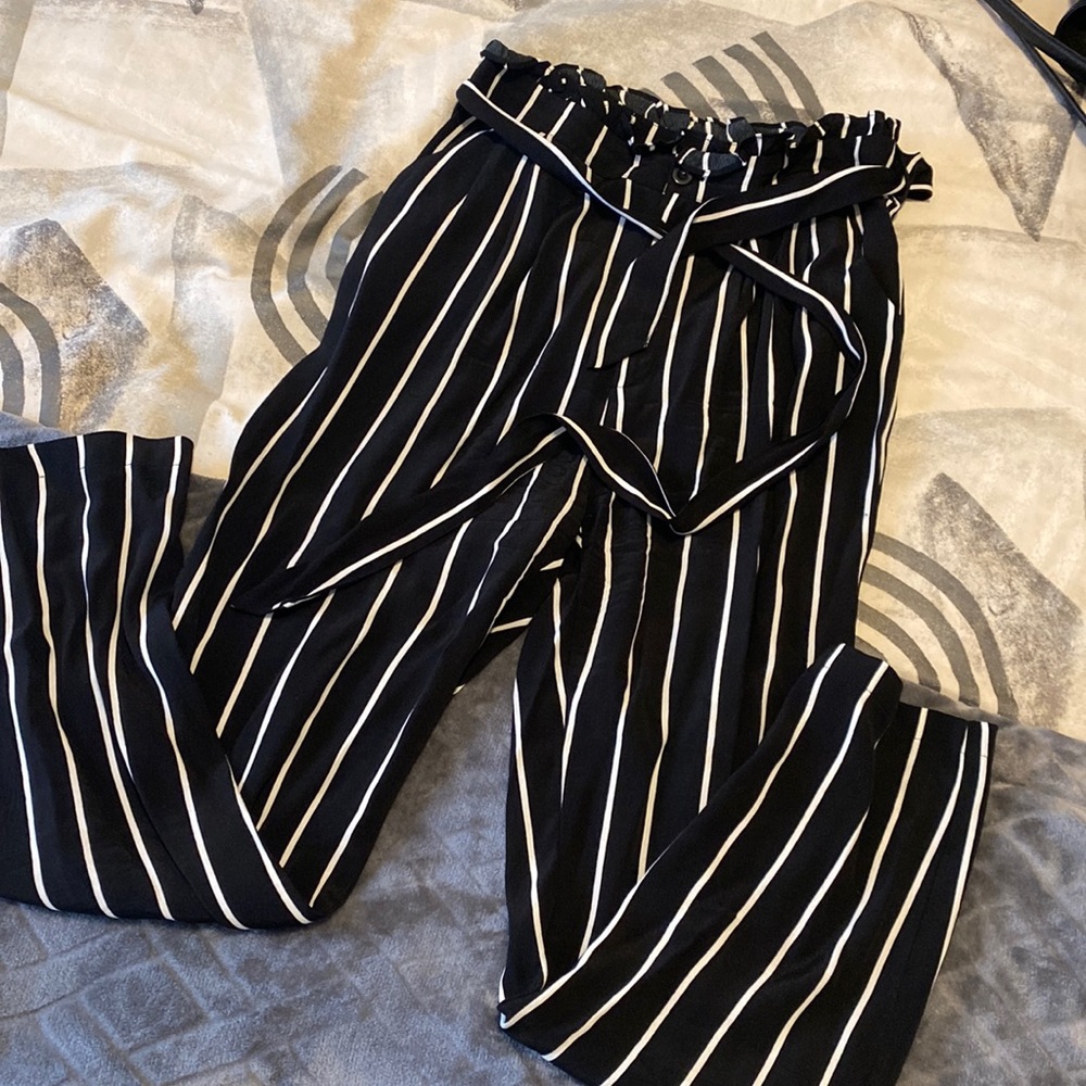 Tie striped trouser